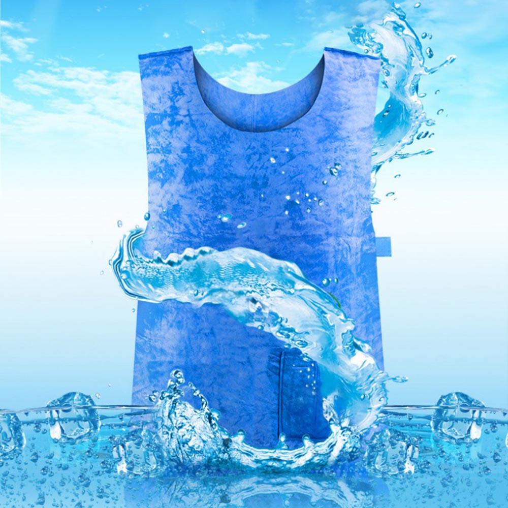 Summer Cooling Vest Fast Heat Dispersion PVA Fabric Outdoor High Temperature Protective Men's Ice Cold Sport Vest.