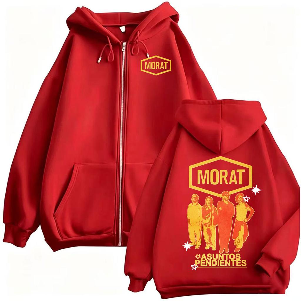 Band Morat Asuntos Pendientes Album Cover Sweatshirt Jacke Herren Harajuku Gothic Reißverschluss Kapuzenpullover Reißverschluss Kapuzenpullover