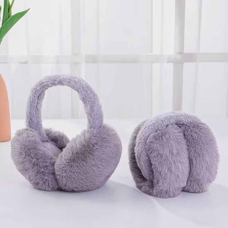 Foldable earmuffs to keep warm in winter, men's and women's ear muffs, ear bags, cute students imitation rabbit fur thickened plush