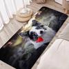 Digital Print Carpet for Bedroom Border Collie Cute Outdoor Entrance Doormat Useful Things for Home Hallway Entryway Foot Mat