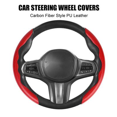Coprivolante per auto tipo D Accessori per la decorazione di interni auto Aspetto in fibra di carbonio 1 paio universale