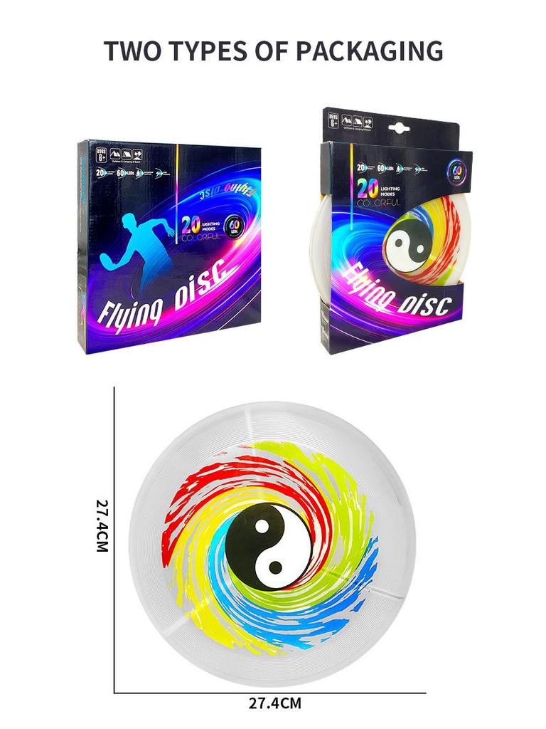 Luminous 60-LED Flashing Flying Disc for Outdoor Sports & Professional Competition.