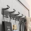Meiruid Wall-Mounted No-Drill Double-Layer Space Aluminum Coat & Hat Hook