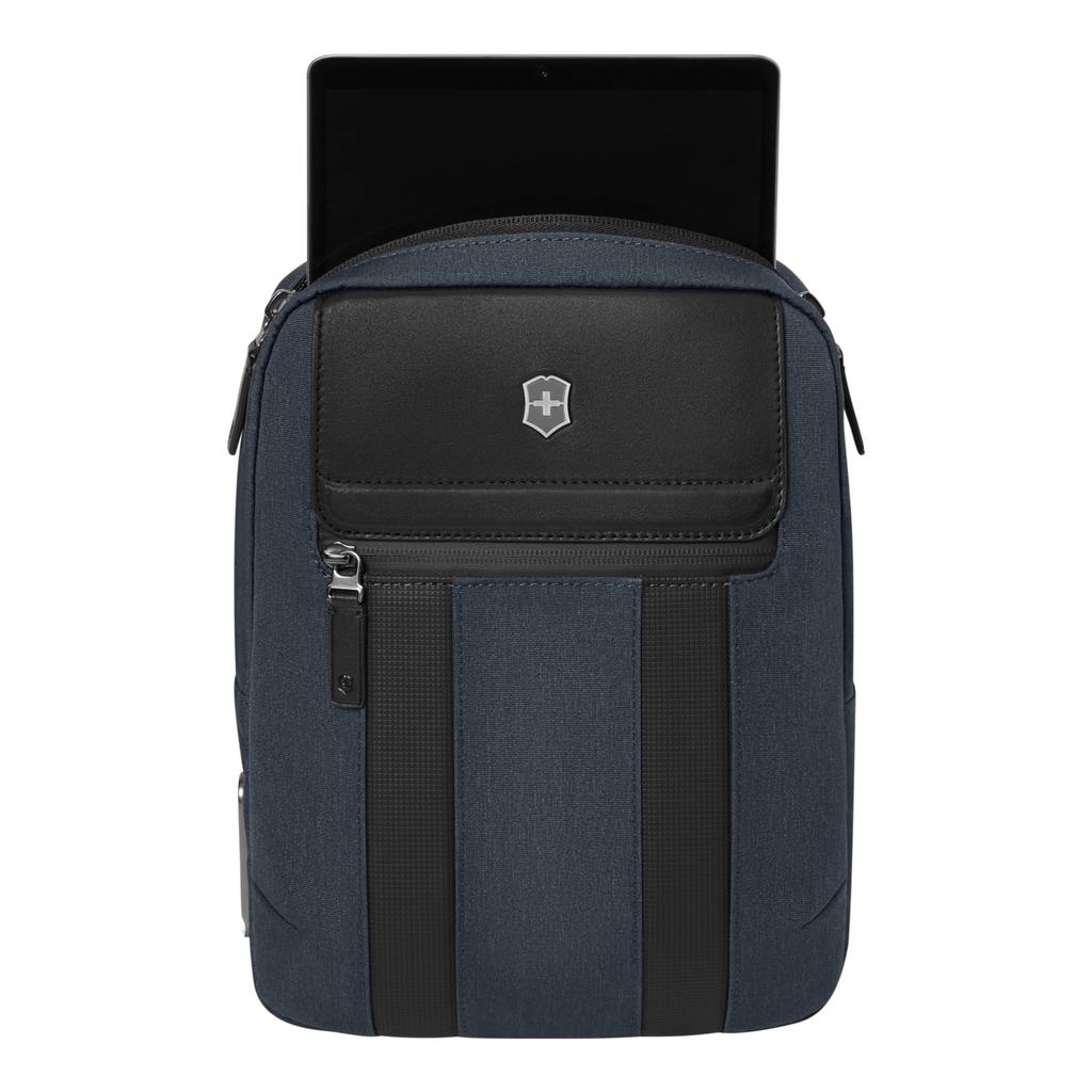 Victorinox Architecture Urban2 Crossbody Bag with Tablet Shoulder Antibacterial Blue 10-inch Pocket, Bag, Material, Compartment, Multi-Tool Handle,