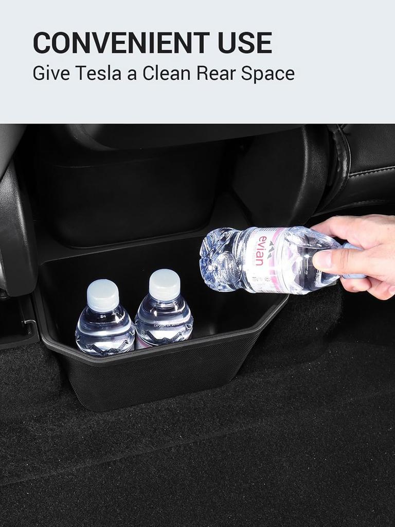 For Tesla Model Y 2025-2025 Trash Can Rear Center Console Organizer Row Seat Storage Box Backseat Garbage Bin Car Accessories