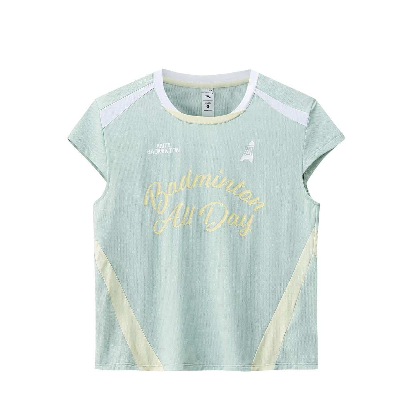 

Женская футболка Anta Sweetheart T, профессиональная, спортивная, быстросохнущая, дышащая, цветная, облегающего кроя, с коротким рукавом, топ, Цвет: Clear-Breeze-Green (Зеленый цвет морского бриза) 962621104-2 XS