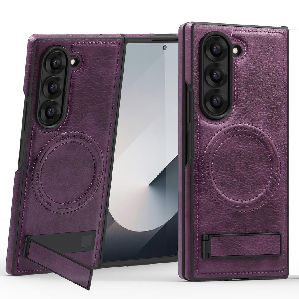 Crystal Shield Leather Magnetic Stand Case for Samsung Z Fold7 - Full Coverage, Drop-Proof Protection