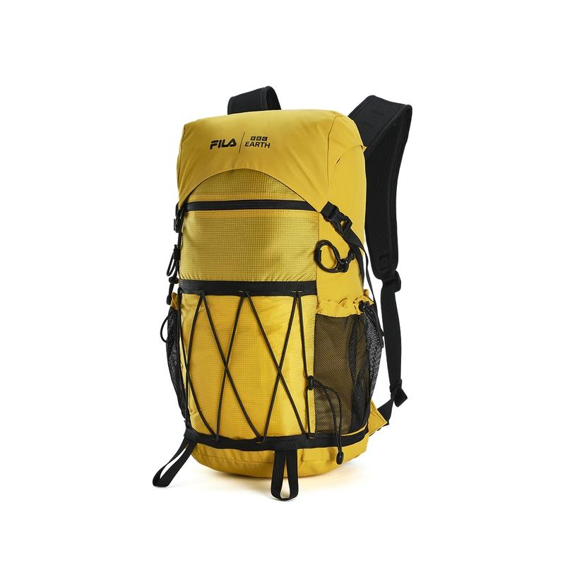 New FILA BBC EARTH Collaboration Collection Fabric Backpack Regular Men's Coconut Cold Yellow A13M437101FYE