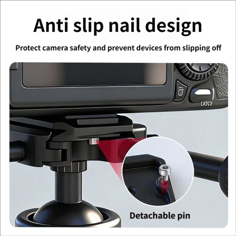 38mm Arca Standard Quick Release Plate For Tripod Ball Head With Anti Slip Rubber Pad And Precise Positioning Marks