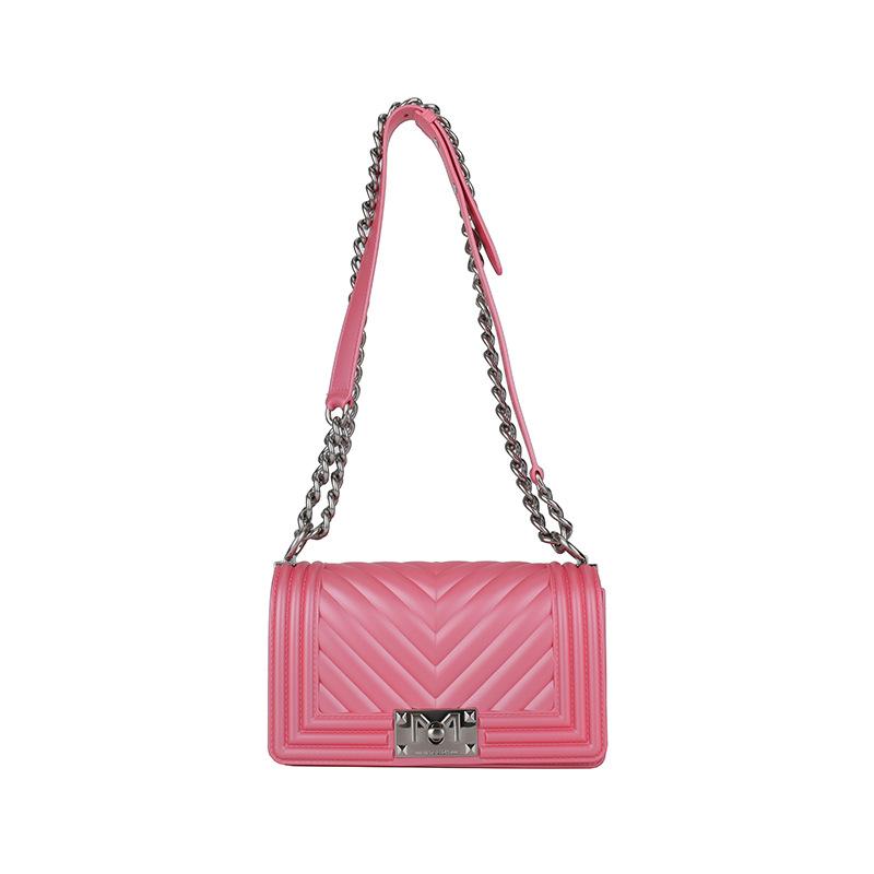 

Fashion high-end shoulder bag, summer rhombus retro chain bag, versatile messenger bag One size персиковий