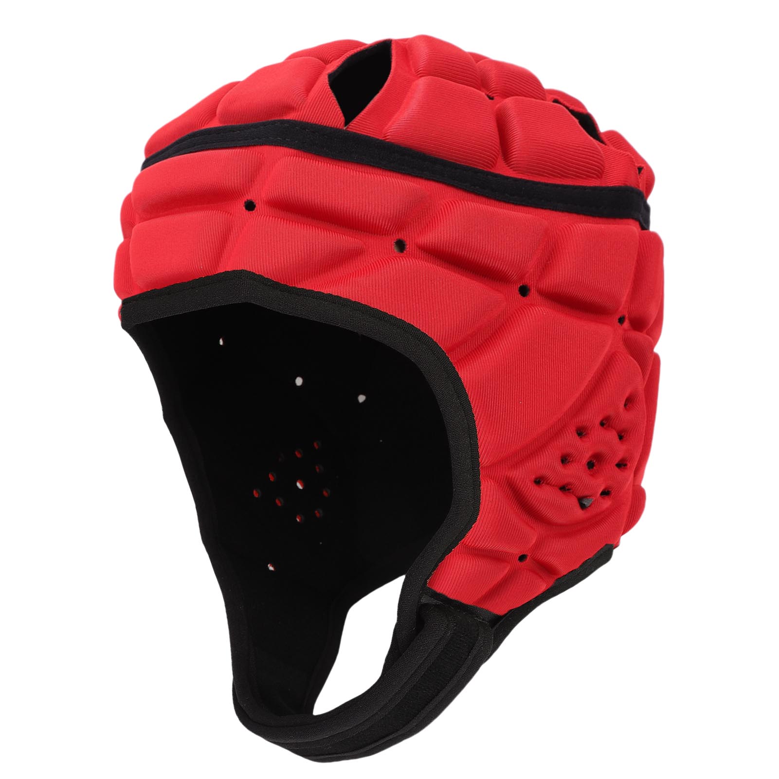 

Rugby Padded Headgear for Youth EVA Sponge Adjustable Soft Shell Flag Football Helmet Headguard for Soccer Sports White Red красный