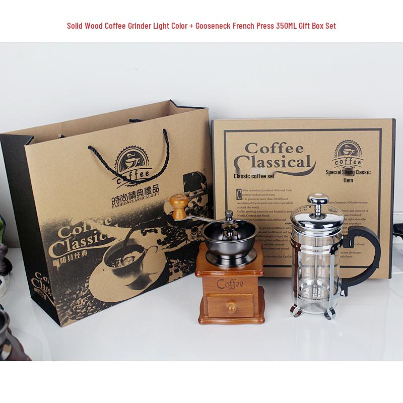 Retro Solid Wood Manual Coffee Bean Grinder