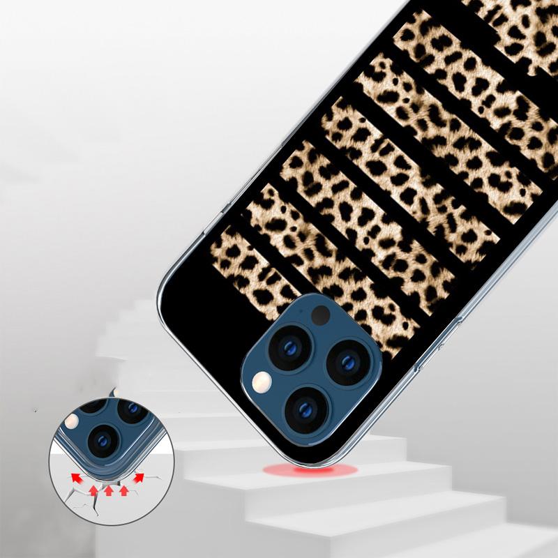Leopard Print Phone Case For iPhone 17 Air 16 Pro Max 16E 15 + 14 Plus 11 12 13 Mini 7 8 SE Gift Print Cover Fundas 17 Air 16 Pr