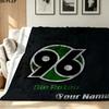 1PC Hannover 96 Custom Name Patterned Flannel Blanket Suitable For All Seasons for Home Decor Warmth and Comfort Gifts Holiday Present