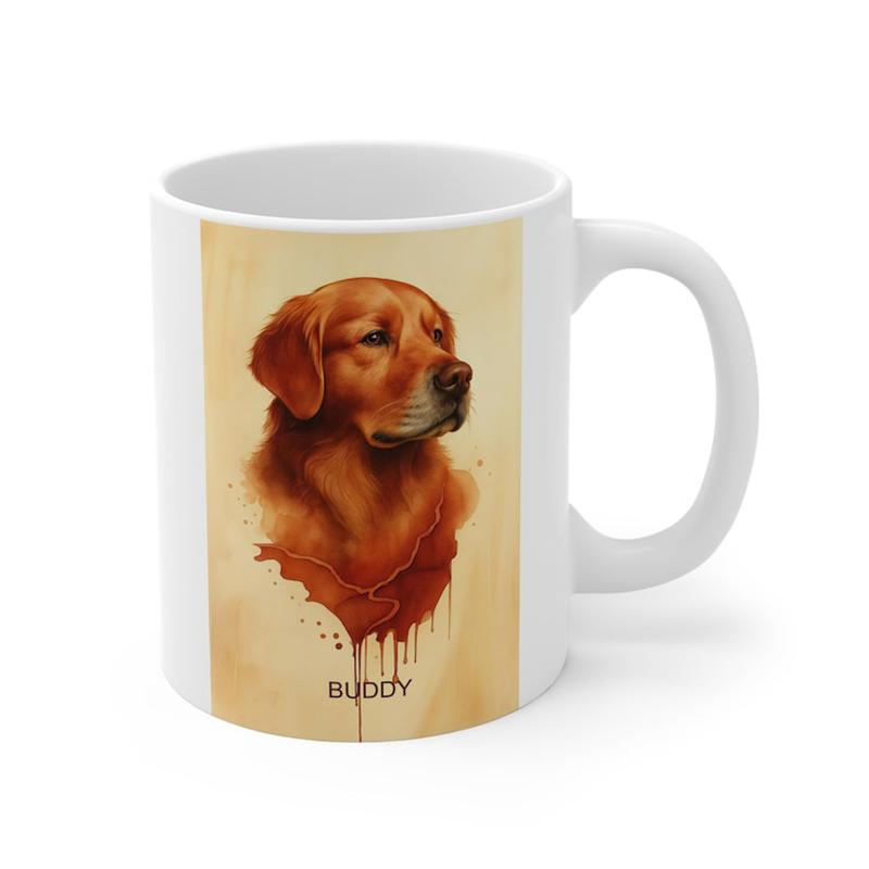 

Custom Dog Photo Mug 11oz Personalized Pet Lover Gift Ceramic Coffee Cup with Your Dog Picture Pet Owner Gift for Birthday 11oz
