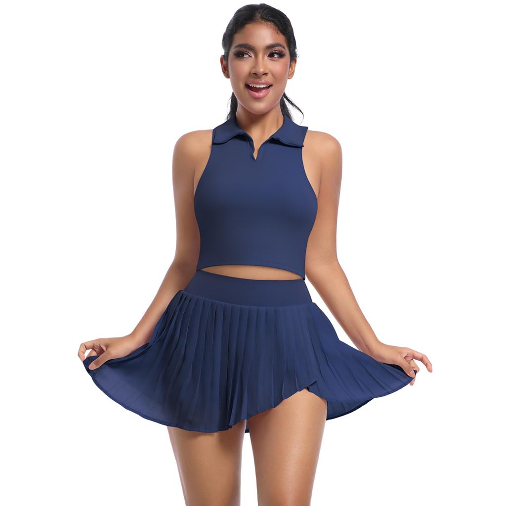 Nessaj Yoga Set Mit Porckets Frauen Workout Kleidung Hohe Taille Kleid Shorts Ärmellose Weste Fitness