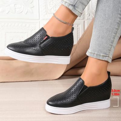 Women's Vulcanize Shoes Round Toe One Kick Mesh Upper Women's Shoes Leisure Internal Height Breathable 2025 Zapatillas De Mujer
