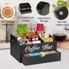 F26C Stylish Coffee Station Organizers Accessory for Kitchen and Office Countertops