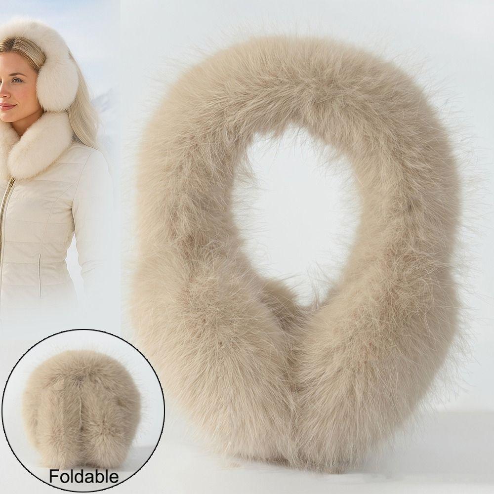 Cold Protection Soft Plush Earmuffs Winter Warm Faux Fur Ear-Muffs  For Women Men Outdoor
