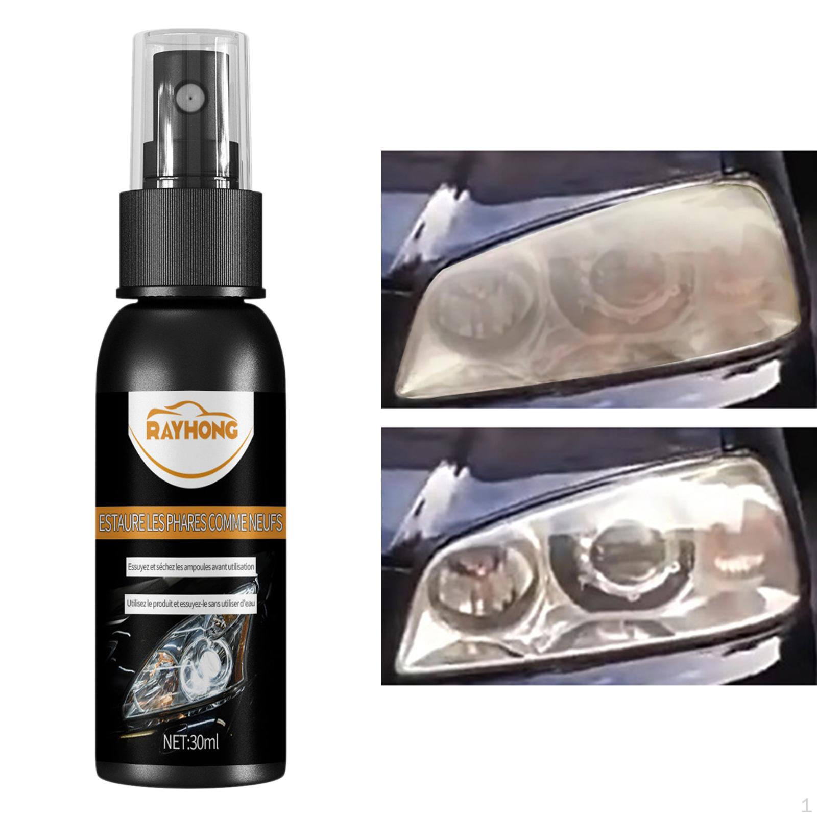 Car Headlight Repair Fluid Renewal Polish Scratch Spray 30ml Set
