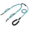 ENN LLC Two Dog Twin Double Leashes for Two Cushioned Reduces Strain Leashes, Leashes, Dogs, Cord, (Blue)