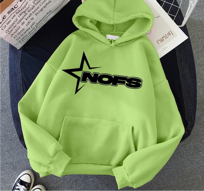 Winter Fashion Womens Hoodie NOFS Print Pullover Streetwear Hoodies Women Hip Hop Fleece Harajuku Y2K Unisex Sweatshirts Tops