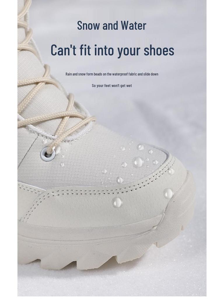 Damen Rutschfeste Fleecegefütterte Warme Baumwoll-Schneestiefel - Verschleißfest & Modisch für Outdoor-Freizeitkleidung