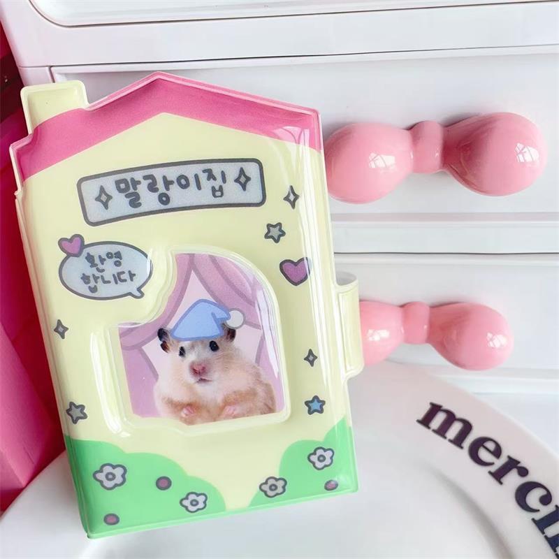 

Милый домик в форме домика, 32 слота для карт, портативный альбом для карт, фотоальбом для хранения идолов, портативные чехлы для карт, подарки