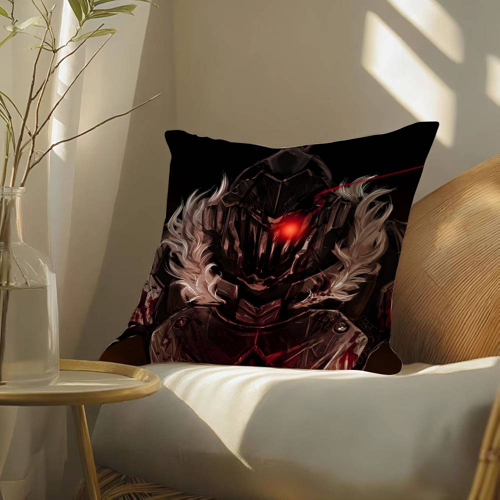 Handsome Anime Goblin Slayer-Cartoon Pillow Case Silky Elegant Comfort Sofa Bed  Invisible Zipper Beach Pillowcase
