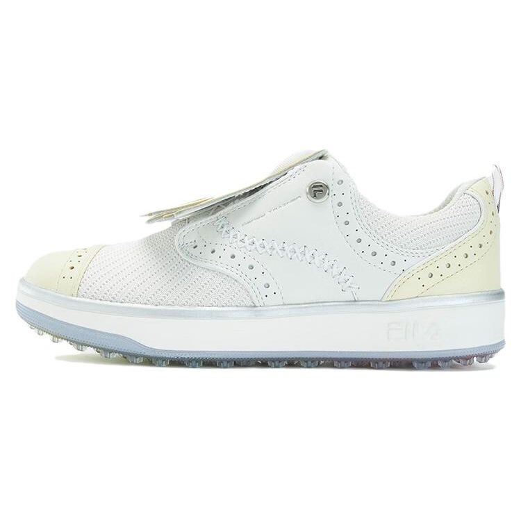 Fila GF Derby Sports Shock Absorption Low Top Golf Shoes Women Sneaker White A12W331703FBL