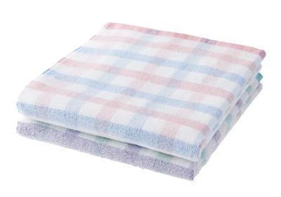 Bath Soft Fine 2 1 60 X 120 Soft To the Fine Set of Towel, Check, Colors, Each, Cm, Touch, Pile, 2, SV-6216-2