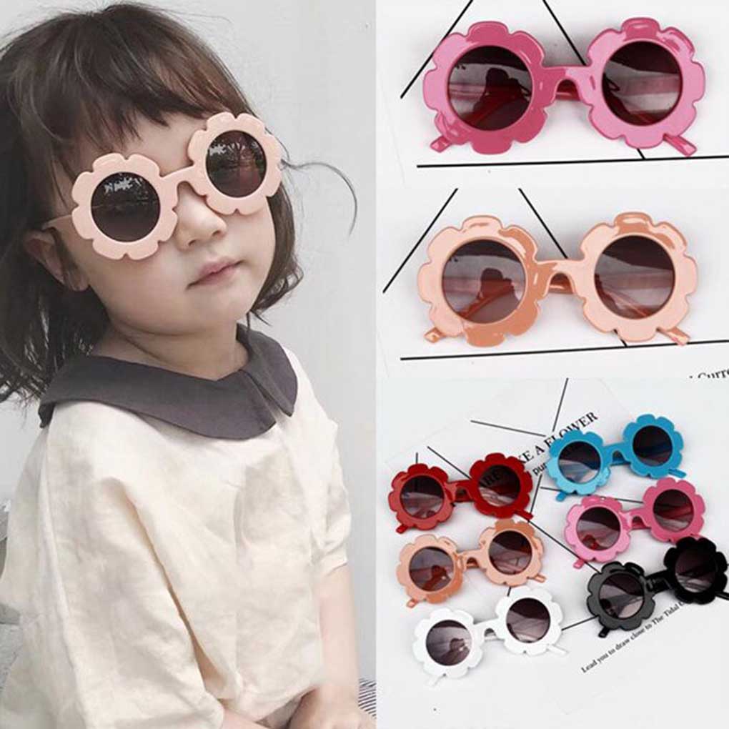 Kids Sun Flower Eye Protection Glasses Performance Decor Goggles Prop for Girls Boys