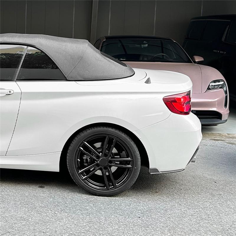 Car Rear Bumper Lip Diffuser Splitter Winglet Apron Spoiler Accessories For BMW 2 Series F22 F23 M Sport 2015- Carbon Fiber