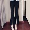 Spring and Autumn Women's Fashion Casual Short Three-quarter Sleeve Shirt Wide-leg Pants Two-piece Suit