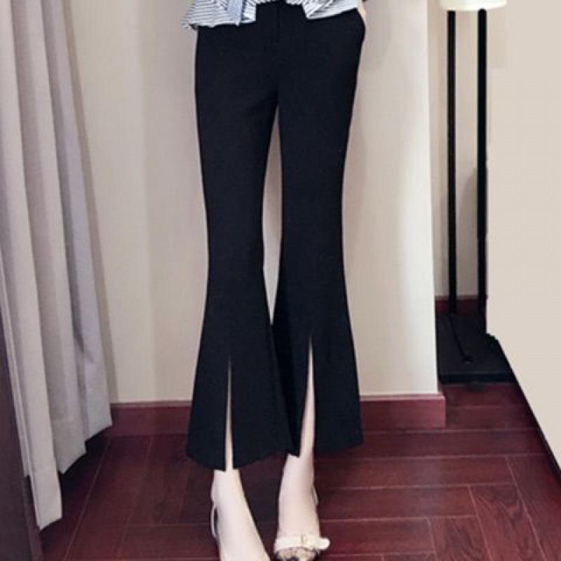 Spring and Autumn Women's Fashion Casual Short Three-quarter Sleeve Shirt Wide-leg Pants Two-piece Suit