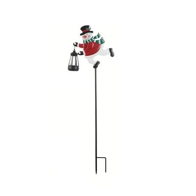 Christmas Patio Decorations, Solar-powered Christmas Snowman Lights, Warm-colored Lights