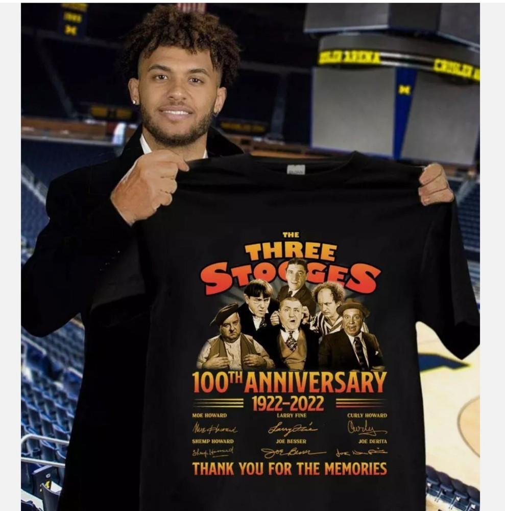 The Three Stooges Comedy Team 100th Anniversary Thank Memories T-shirt Unisex T-Shirt XXL