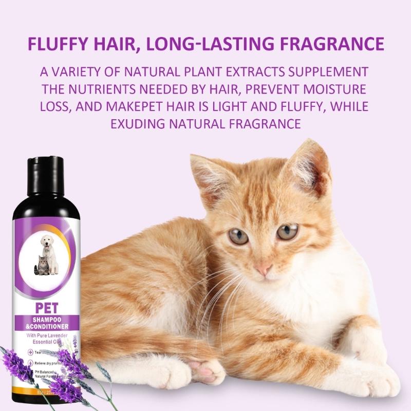 Tränenfreies Shampoo für Hunde Katzen mit pflanzlichen Tierpflegespülungen Hilft Juckreiz zu reduzieren Langanhaltende Feuchtigkeitsspendende Lotion
