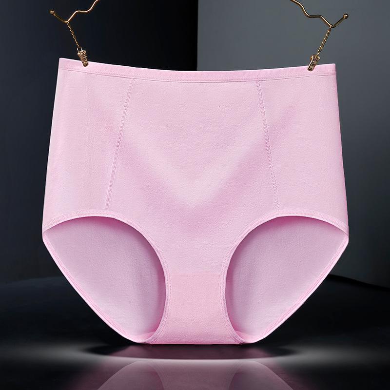 Breathable Pure Cotton Women's High-waisted Underwear Belly Buttocks Women Panties