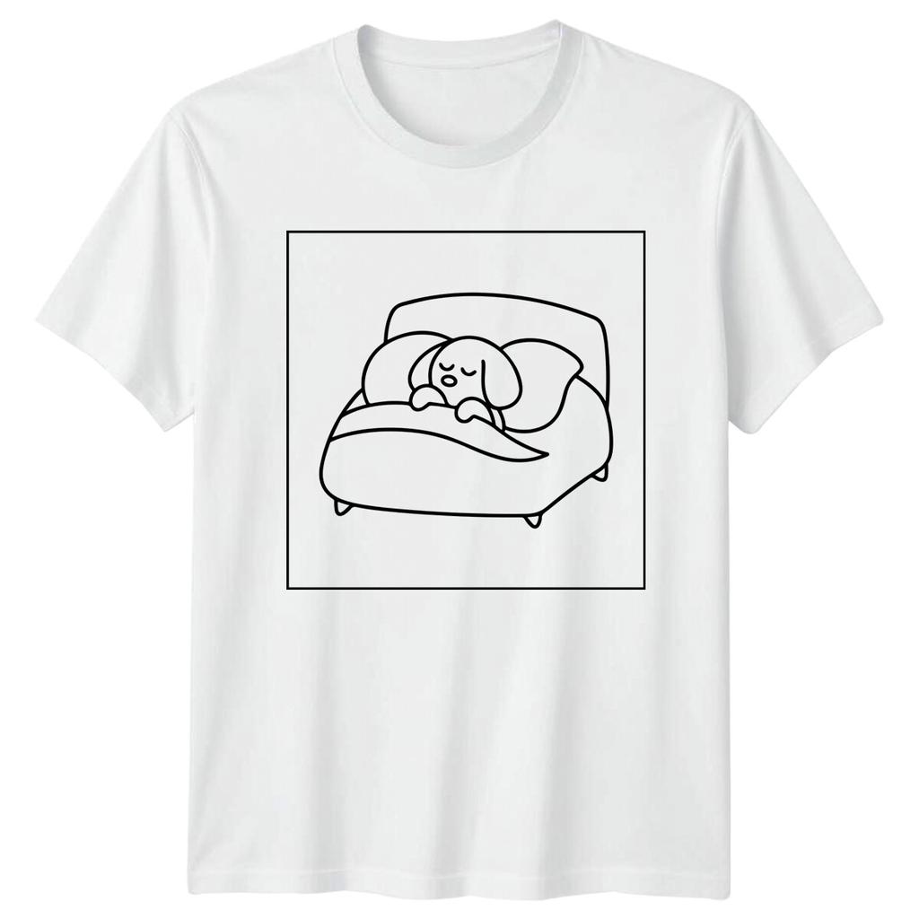 Sleeping Dog Cartoon Animal Unisexs TShirt Unisexs Tee Unisex Graphic Top