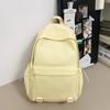 Large Capacity Student Schoolbag Solid Color Women Backpack Men Travel Backpack