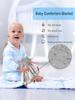 Baby Security Blanket Elephant with Tags Teether Rattles Mobile Soft Blanket Snuggle Toy Stuffed Animal for Babies Newborns Gift