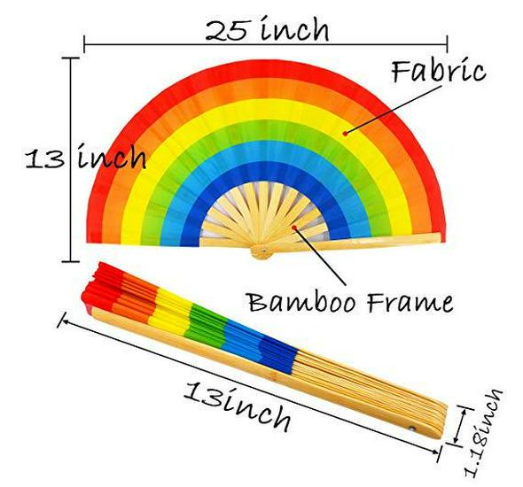 Großer Bambus Kung Fu Tanzfächer - 33CM Klingende Aufführungsprop
