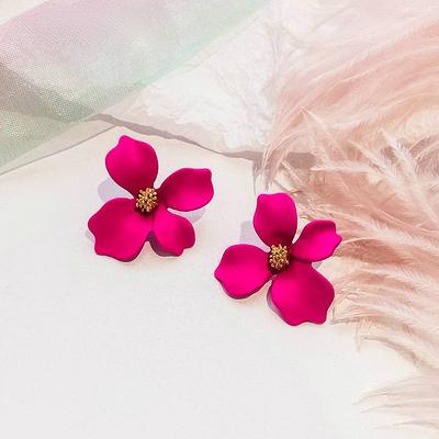 Korean Style Cute Flower Earrings For Women 2019 New Fashion Sweet Earrings Woman Brinco Jewelry Colorful Earrings