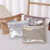 INS Fashion Shining Makeup Bag Organizer for Travel Cosmetics Toiletries for Women Large-capacity Clutch Bag Pouch Waterproof PU