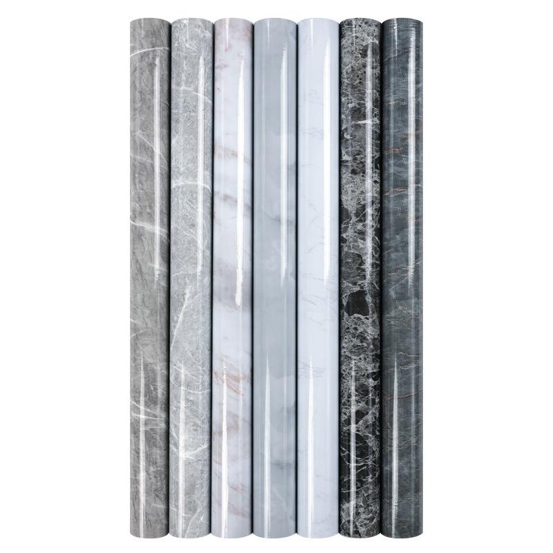 Imitation Marble Thickend Self-adhesive Kitchen Cooktop Protective Film Marble Desktop Film High Temperature Oil Resistant Sticker