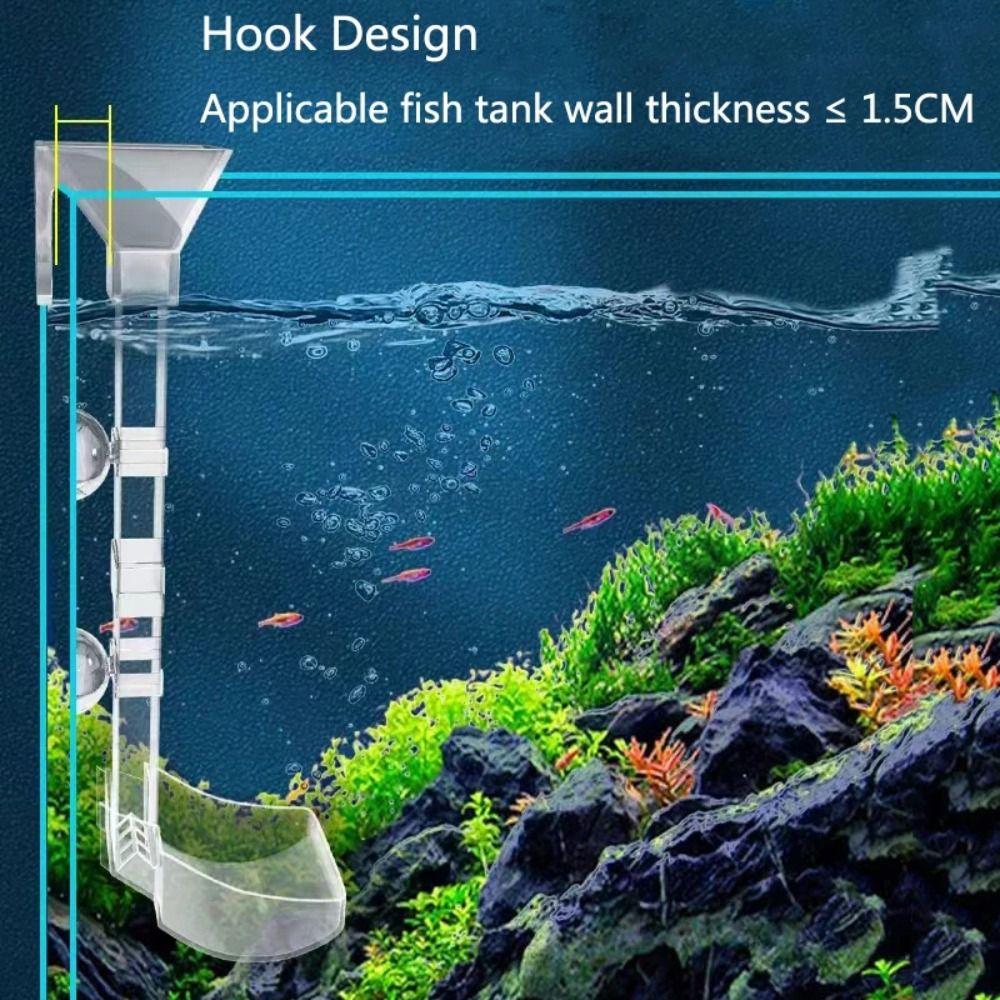 Acrylic Aquarium Fish Tank Feeder Tube with Suction Cup Feeder Bowl New Shrimp Feeding Dish