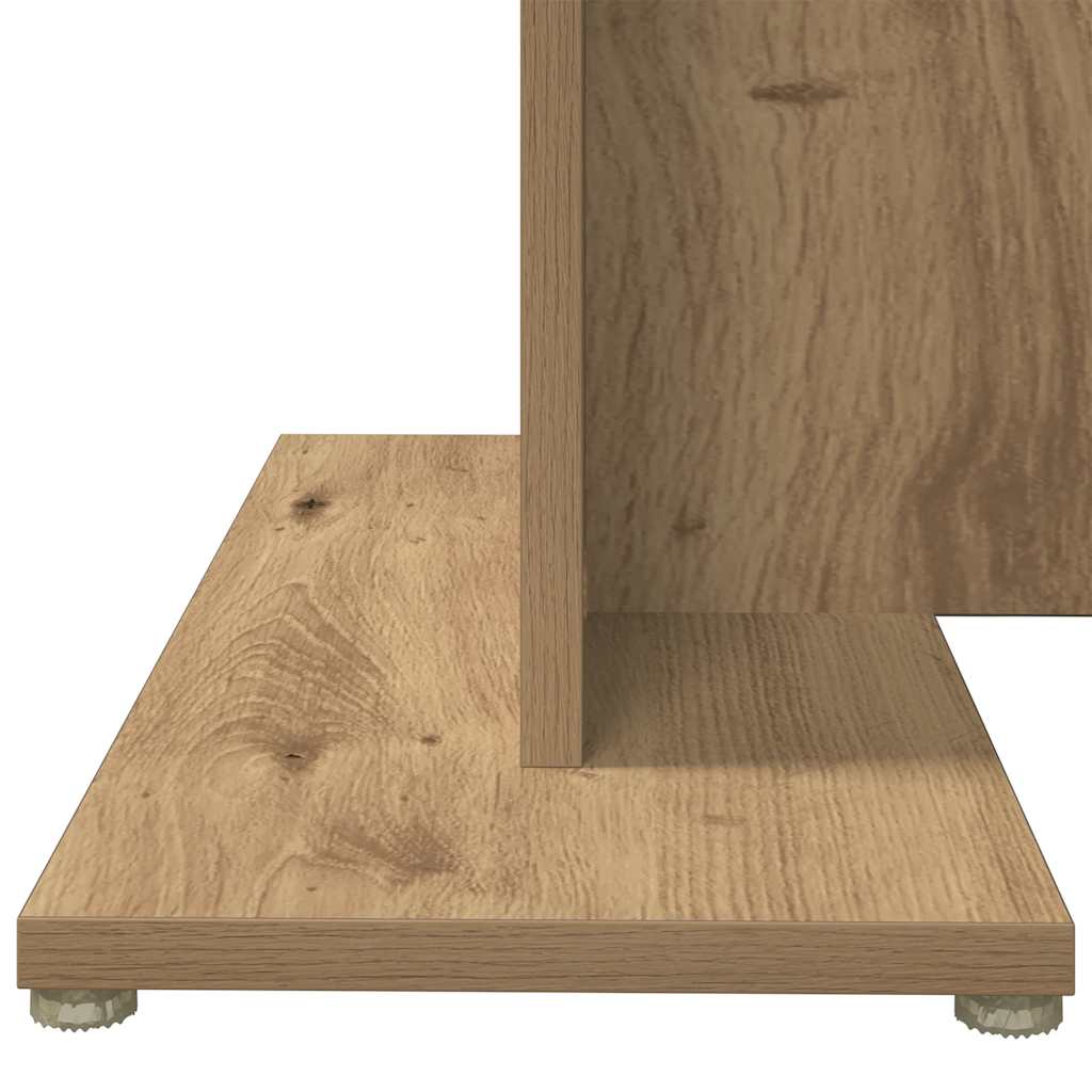 Vidaxl Dining Table, Artisan Oak Color, 80X80X75 Cm