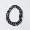 New Street Trendsetter: Double Row Full Diamond Alloy Hip Hop Cuban Chain Bracelet Necklace, 12.5mm, European & American Style.