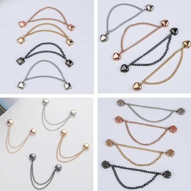 5Pieces Magnetic Pants Cuffs Fasteners, Pants Hems Fasteners Clip Strong Magnets Clip for Pants Trousers to Make Shorter